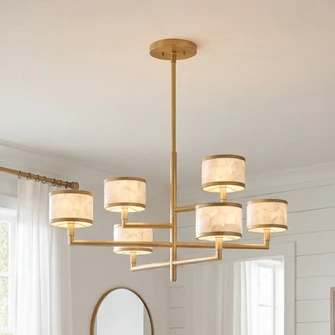 Mariquita 6-Light Chandelier in Spun Gold by Breegan Jane (128|1-6492-6-328)