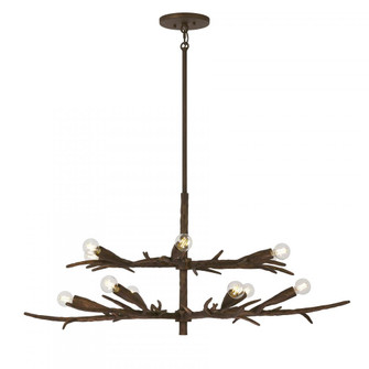 Palisades 12-Light Chandelier in Bark by Breegan Jane (128|1-5398-12-105)