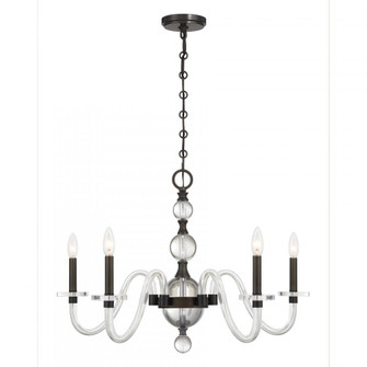 Aragon 5-Light Chandelier in Mediterranean Bronze (128|1-4277-5-15)