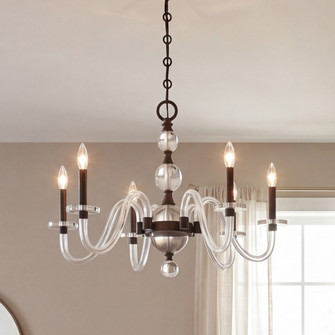 Aragon 5-Light Chandelier in Mediterranean Bronze (128|1-4277-5-15)