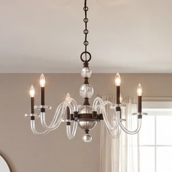 Aragon 5-Light Chandelier in Mediterranean Bronze (128|1-4277-5-15)