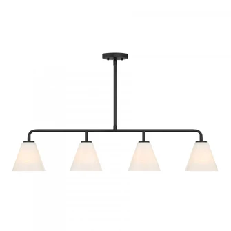 Blair 4-Light Linear Chandelier in Matte Black (128|1-4014-4-89)