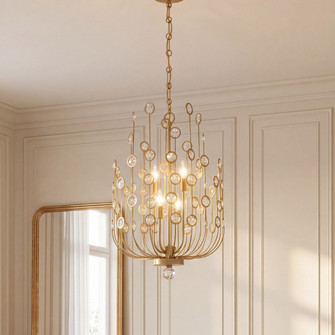 Irina 4-Light Chandelier in Noble Brass (128|1-3597-4-127)