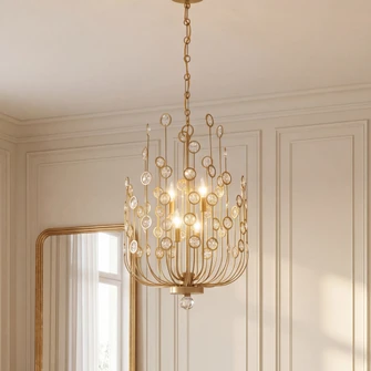Irina 4-Light Chandelier in Noble Brass (128|1-3597-4-127)