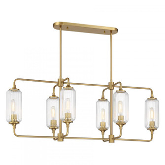 Holton 6-Light Linear Chandelier in Warm Brass (128|1-3026-6-322)
