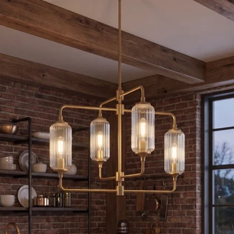 Holton 4-Light Chandelier in Warm Brass (128|1-3025-4-322)