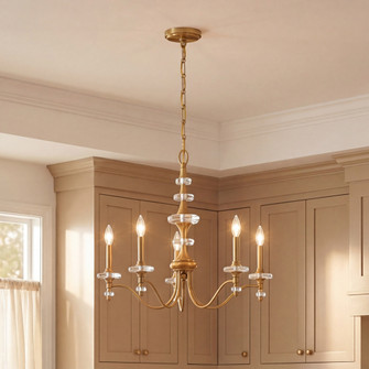 Champlain 5-Light Chandelier in Warm Brass (128|1-1361-5-322)