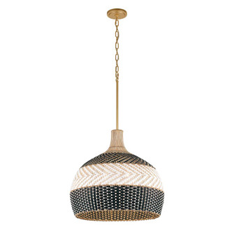 Zanzibar 21'' Soft Gold + Matte Black Pendant (205|ZAN-9005-SG-MK)