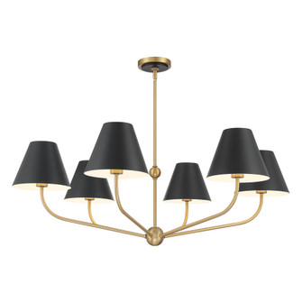 Xavier 40'' Vibrant Gold + Black Chandelier (205|XAV-B9316-VG-MK)