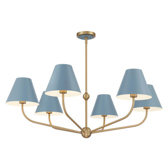 Xavier 40'' Vibrant Gold + Blue Chandelier (205|XAV-B9316-VG-BL)