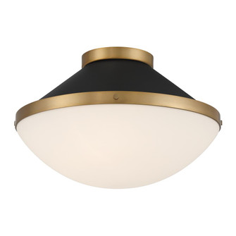 Xander 16.25'' Vibrant Gold + Matte Black Flush Mount (205|XAN-8002-VG-MK)
