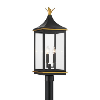Simpson 10'' Matte Black + Textured Gold Outdoor Post (205|SIM-809-MK-TG)