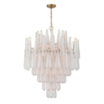 Ollie 33.25'' Aged Brass Chandelier (205|OLL-6008-AG-CL)