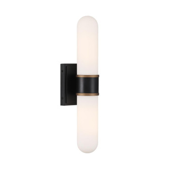 Brian Patrick Flynn Capsule 18.5'' LED Matte Black + Textured Gold Sconce (205|CAP-8512-MK-TG)
