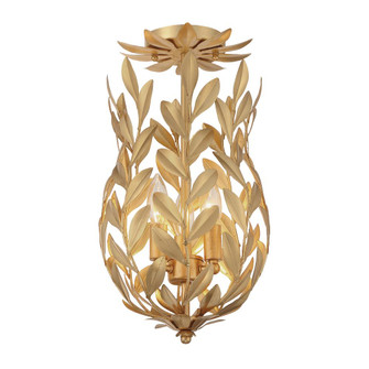 Broche 9.5'' Antique Gold Semi Flush Mount (205|563-GA_CEILING)