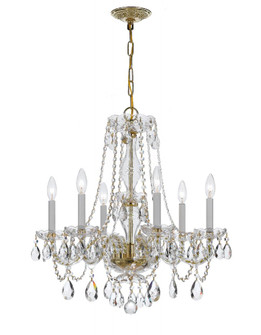 Traditional Crystal 23'' Hand Cut Crystal Polished Brass Chandelier (205|5086-PB-CL-I)
