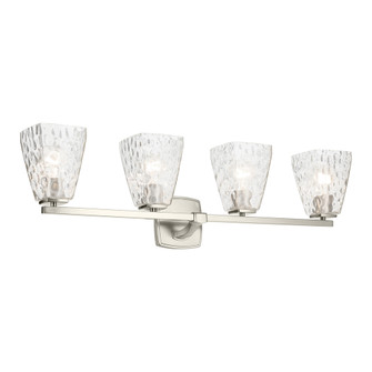 Marant 33.25'' 4-Light Vanity Light with Clear Water Glass in Brushed Nickel (2|55217NIWTR)
