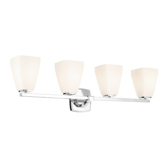 Marant 33.25'' 4-Light Vanity Light with Opal Glass in Chrome (2|55217CH)