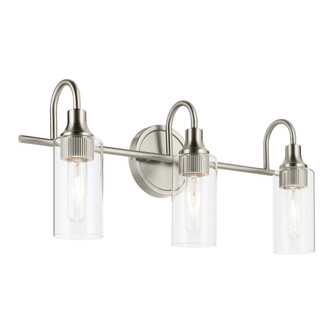 Kavi 23'' 3-Light Vanity Light with Clear Glass in Brushed Nickel (2|55211NI)