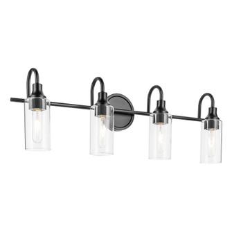 Kavi 31.5'' 4-Light Vanity Light with Clear Glass in Black (2|55212BK)