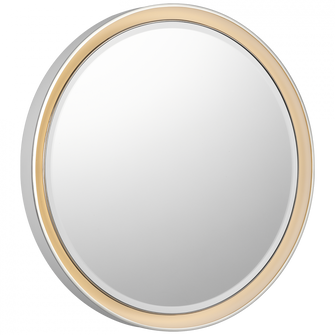 Tricia 30'' Illuminated Round Mirror (279|TOB 2961WHT/PN)
