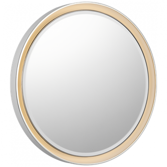 Tricia 30'' Illuminated Round Mirror (279|TOB 2961WHT/PN)