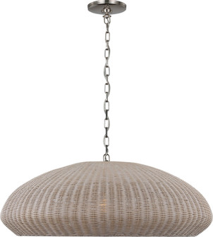 Kokomo 32'' Wide Pendant in Polished Nickel with Ash Wicker Shade (279|CHC 5659PN-ASW)