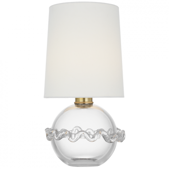 Breslin 16'' Cordless Accent Lamp in Clear Glass with Linen Shade (279|ARN 3905CG-L-CL)