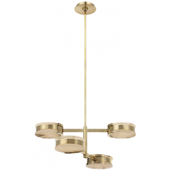 Melange 25'' Multi-Positional Semi-Flush Chandelier (279|KW 5606AB-ALB)