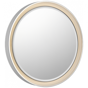 Tricia 24'' Illuminated Round Mirror (279|TOB 2960WHT/PN)