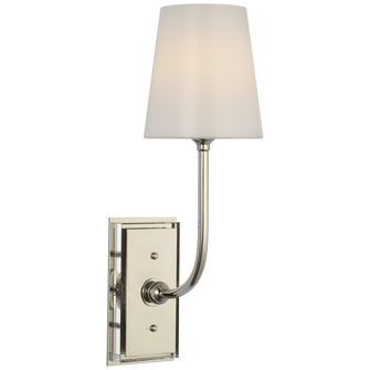 Hulton 17'' Cordless Single Sconce in Polished Nickel with White Glass Shade (279|TOB 2189PN-WG-CL)