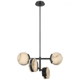 Melange 25'' Multi-Positional Semi-Flush Chandelier (279|KW 5606BZ-ALB)