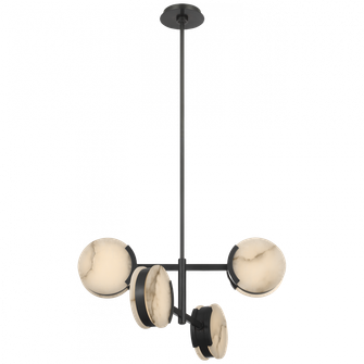 Melange 25'' Multi-Positional Semi-Flush Chandelier (279|KW 5606BZ-ALB)