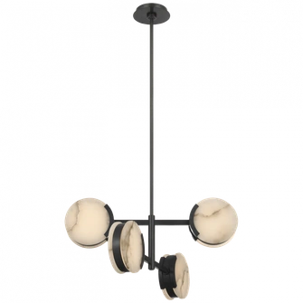Melange 25'' Multi-Positional Semi-Flush Chandelier (279|KW 5606BZ-ALB)