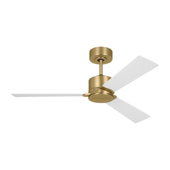 Rozzen 44 Ceiling Fan in Burnished Brass with Matte White Blades (6|3RZR44BBS)