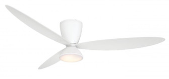 Hourglass 58'' LED Smart Flush Mount Ceiling Fan (39|F468L-WHF)
