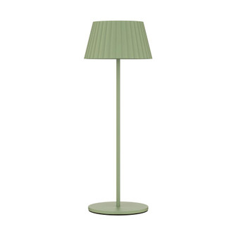 TABLE LAMP PLEAT 15IN 3CCT GRN (1357|TL-W251115-CS-GR)