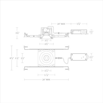 Ocular 3.0 5CCT Round Donwlight Trim and Remodel Housing with New Construction Frame-In Kit and Dr (1357|R3BRD-NCS-BK)