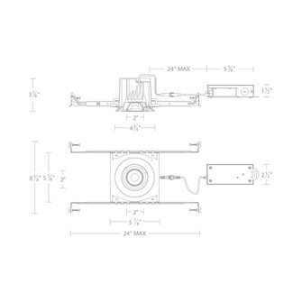 Ocular 3.0 5CCT Round Adjustable Trim and Remodel Housing with New Construction Frame-In Kit and D (1357|R3BRA-SCS-BK)