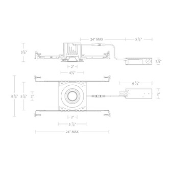 Ocular 3.0 Dim-to-Warm Round Adjustable Trim and Remodel Housing with New Construction Frame-In Ki (1357|R3BRAN-NWD-WT)