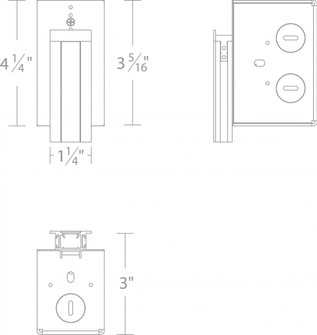 InvisiLED® 8ft Recessed Mounted Trim Channel Wiring Box (1357|LED-T-RBOX5-WT)