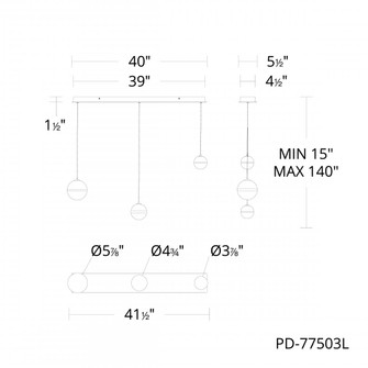Cyllindra Chandelier Light (1357|PD-77503L-BC)