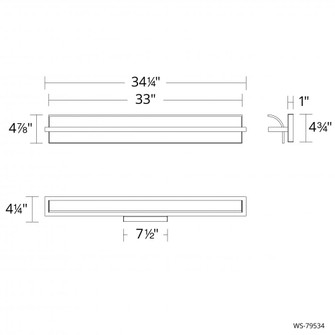 Shard Bath & Wall Sconce (1357|WS-79534-30-BK)