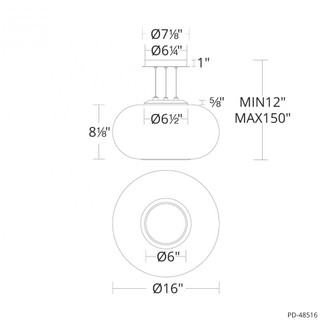 Doma Pendant Light (1357|PD-48516-30-BK)