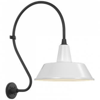 Academy 18'' Larrabee Barn Light (279|TOB 2805MBK/S2-WHT)