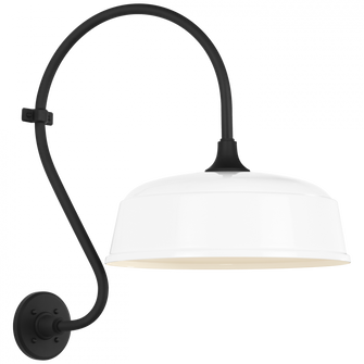 Academy 15'' Larrabee Barn Light (279|TOB 2804MBK/S7-WHT)