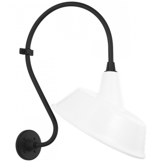 Academy 15'' Larrabee Barn Light (279|TOB 2804MBK/S4-WHT)