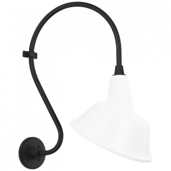 Academy 15'' Larrabee Barn Light (279|TOB 2804MBK/S3-WHT)