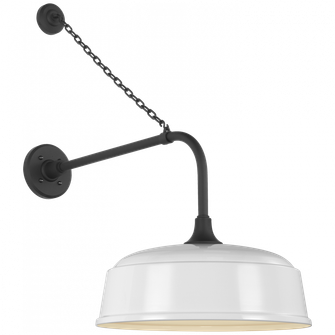 Academy 20'' Anchored Rex Barn Light (279|TOB 2810MBK/S7-WHT)