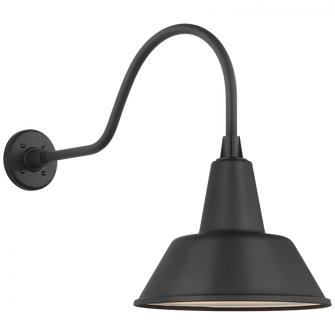Academy 23'' Flynn Barn Light in Matte Black with 12.5'' Bowers Shade (279|TOB 2802MBK/S1-MBK)
